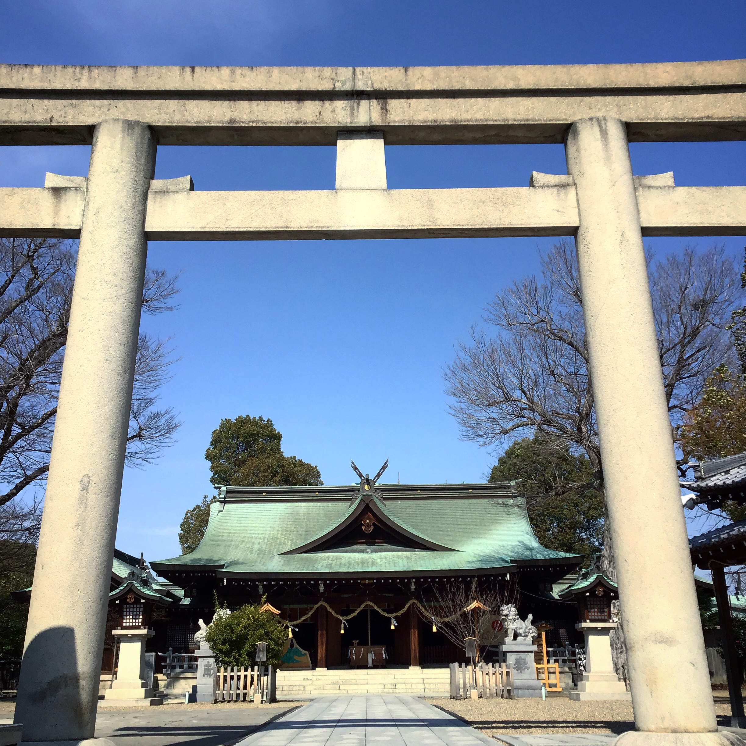 大鳥居と拝殿